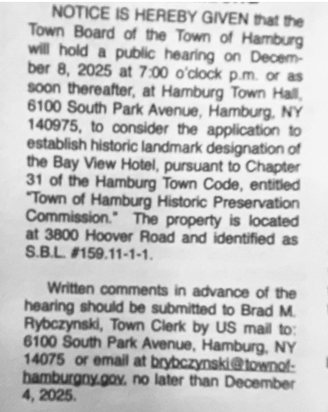 Bay View Hotel Public Hearing Image